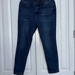 Judy Blue Paint Splattered Relaxed Fit Indigo Jeans